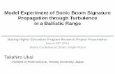 Model Experiment of Sonic Boom Signature Propagation ...Boeing/ppt/201403/Workshop2014_03-001pr.pdf · Model Experiment of Sonic Boom Signature Propagation through Turbulence in a