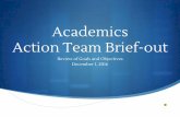 Academics Action Team Brief-out - Dysart High School and... · Academics Action Team Brief-out ... • Trello, email, google docs: ... Surveys and data on shared values and shared