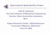 I Improving the Spark-Ignition Engine · 1.The biggest opportunity for improving the spark-ignition engine is boosting and downsizing. 2.Stoichiometric operation enables very low