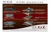 ATM Analyzer - GL · ATM Analyzer Supported Platforms US ased T1 E1 VF FXO FXS and Serial Data Analyzer Unit P Ie ased Octal and ... MTP3b ITU-T Q.2210 SSF UNI ITU-T Q.2130