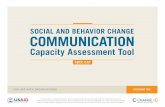 Social and Behavior change communicaTion · Social and Behavior change capacity assessment Tool SBCC-CAT communicaTion This publication is made possible by the generous support of