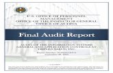 Final Audit Report - OPM.gov Audit Report . ... o Several servers contain insecure configuration settings. ... Performed a risk assessment of Triple-S Salud’s information systems