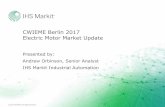 CWIEME Berlin 2017 Electric Motor Market Update · CWIEME Berlin 2017 Electric Motor Market Update ... Global Low Voltage Motors ... • According to the Economic Policy Institute