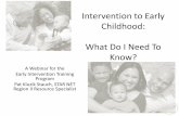 Transition from Early Intervention to Early Childhood ... from Early Intervention to Early ... University of Illinois . ... Transition from Early Intervention to Early Childhood: What