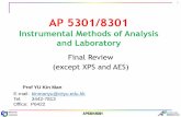 Instrumental Methods of Analysis and Laboratory Methods of Analysis and Laboratory Final Review (except XPS and AES) Prof YU Kin Man E-mail: kinmanyu@cityu.edu.hk Tel: 3442-7813 Office: