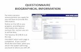 QUESTIONNAIRE BIOGRAPHICAL .QUESTIONNAIRE BIOGRAPHICAL INFORMATION For every vacancy announcement