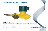 mROY Pneumatic Capacity Control - Milton Roy Manual 5 Reference the drawing for pneumatic capacity control assembly and operating principles (pages 3 and 4) for a schematic and cross