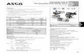 IS Valves BseriesR5:IS Valves - ASCO Asset Library/asco-intrisic… ·  · 2015-09-29- Loop current in the circuit, ... Air-Inert Gas Brass Body Stainless Steel Body Pressure to