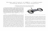 Design and Control of MIRA: a Lightweight Climbing Robot ... · Design and Control of MIRA: a Lightweight Climbing Robot for Ship ... for a marine inspection robotic ... for inspection