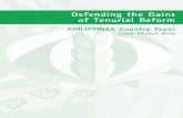 Defending the Gains of Tenurial Reform - angoc.org · Defending the Gains of Tenurial Reform ... The study draws from the results of round table discussions ... Peasant revolts to
