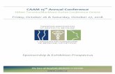 CAAM 15th Annual Conference1).pdf · To confirm your participation as a sponsor and/or exhibitor, please complete the ... Conference Venue/Hotel Address: Hilton Toronto/Markham Suites