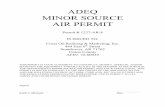 ADEQ MINOR SOURCE AIR PERMIT€¦ · ADEQ MINOR SOURCE AIR PERMIT ... the crude is heated through a series of heat exchangers and then through the Crude Charge Heater (SN-01). Finally,