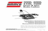 911005 51 3000-7700 Ops 911005 51 3000-7700 Ops · Manufacturer of AMMCO ... 4100, 7500 Drum & Disc ® Brake Lathes Installation Instructions Operating Instructions ... 911005 51