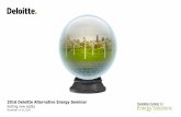 2016 Deloitte Alternative Energy Seminar · 2016 Deloitte Alternative Energy Seminar Setting new sights November 14-16, 2016