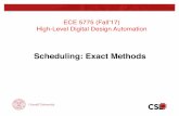 Scheduling: Exact Methods€“ Given the number of functional units of each type, minimize latency – NP-hard problem 20 Resource Constrained Scheduling (RCS) Use binary decision