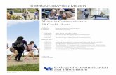 COMMUNICATION MINOR - University of Kentucky in Communication... · Interpersonal Communication in Close Relationships The Dark Side of Interpersonal Communication and Relationships