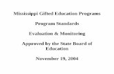 Mississippi Gifted Education Programs Program Standards ... Mississippi Gifted Education Programs