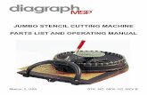 JUMBO STENCIL CUTTING MACHINE PARTS LIST … stencil cutting machine parts list and operating manual marion, il usa stk. no. 5800-152, rev b