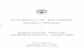 UNIVERSITY OF BALTIMORE FORTY~FIFTH ANNUAL COMMENCEMENT EXERCISESarchives.ubalt.edu/ub_archives/ub_collection/pdf/1972.pdf · 2011-01-07 · michael s. bruner . edward . j. brush