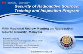 Security of Radioactive Sources: Training and Inspection ... · Security of Radioactive Sources: Training and Inspection Program ... Well logging . ... Security of Radioactive Sources: