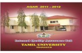 AQAR Tamil University 2011 2012 · Number of minor research projects undertaken during the year : ... Student dropout percentage during the year : Success percentage in the final