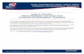 ASIA & PACIFIC: PROCUREMENT NOTICES FOR ...eg_adb/... The U.S. Commercial Service – Your Global Business Partner. 800-USA-TRADE ASIA & PACIFIC: PROCUREMENT NOTICES FOR FOREIGN GOVERNMENT
