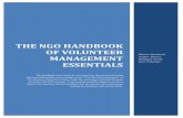 The NGO Handbook of Volunteer management essentials · THE NGO HANDBOOK OF VOLUNTEER MANAGEMENT ESSENTIALS This handbook was created as coursework for the community based learning
