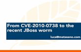 From CVE-2010-0738 to the recent JBoss worm - OWASP · JBoss at first glance ⌘ JBoss Application Server is an OpenSource Java Enterprise Edition Application Server ⌘ It’s in