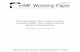 Why Elementary Price Index Number Formulas Differ: Price ... · WP/06/174 Why Elementary Price Index Number Formulas Differ: Price Dispersion and Product Heterogeneity Mick Silver