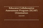 Educator Collaborative Assessment Program (ECAP) …east.slcschools.org/our-school/documents/ECAPorientation.pdf · Intended outcomes of this presentation ... Student Learning Objectives