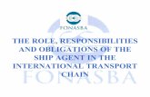 THE ROLE, RESPONSIBILITIES AND OBLIGATIONS OF THE SHIP AGENT IN THE INTERNATIONAL ... · 2016-06-02 · THE ROLE, RESPONSIBILITIES AND OBLIGATIONS OF THE SHIP AGENT IN THE INTERNATIONAL