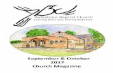 September & October hurch Magazine - Aylestone Baptist … · September & October 2017 hurch Magazine. ... Graham, for the inspiring 3 evening Bible Studies, and ... The family perished