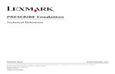 PRESCRIBE Emulation - Lexmarkpublications.lexmark.com/publications/pdfs/2007/DLE... · PRESCRIBE Emulation ... limitations, which customers must consider in their certification testing.