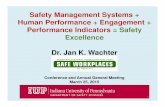 Safety Management Systems + Human Performance + … AGM/PRESENTATION... · Human Performance + Engagement + Performance Indicators = Safety ... implementing resource “doer ... •