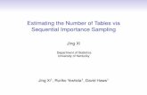 Estimating the Number of Tables via Sequential Importance ... · Estimating the Number of Tables via Sequential Importance Sampling Jing Xi Department of Statistics University of