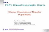 FDA’s Clinical Investigator Course€™s Clinical Investigator Course Ryan P. Owen, ... neonate: 12.7. 108: 2.0. Full term neonate: ... Increased GFR • Altered hepatic ...