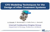 DI MILANO CFD Modeling Techniques for the Design of … - Pres_CFD after-treatment... · CFD simulation of IC engines: ... 1D thermo-fluid dynamic modeling of IC engines. ... Catalytic
