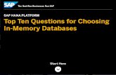SAP HANA PLATFORM Top Ten Questions for Choosing In-Memory ...illumiti.com/wp-content/uploads/2013/12/Top_10... · SAP HANA PLATFORM Top Ten Questions for Choosing ... Top Ten Questions