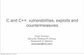 C and C++: vulnerabilities, exploits and countermeasures Younan/C and C+… · Yves Younan C and C++: vulnerabilities, exploits and countermeasures March, 2012 / 149 Introduction