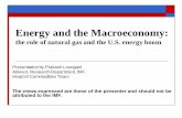 Energy and the Macroeconomy - IMF -- International … · 2014-06-16 · “The macroeconomic impacts of oil shocks are ignored [in the book]; ... Natural Gas Crude Oil 1 to 6 7 to