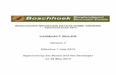 CONDUCT RULES - Boschhoek Mountain Estate Rules -version3 - 1 July... · 1.5 These Conduct Rules ... that they are accessible by an ordinary sedan motor vehicle; ... added to the