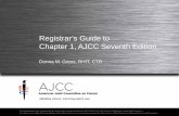 Registrar’s Guide to Chapter 1, AJCC Seventh Edition€¢ Provide guidance to cancer registrars on key topics – Introduction and overview of AJCC staging – General rules for