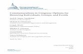 Commemorations in Congress: Options for ... - Digital Library/67531/metadc626960/m1/1/high... · Commemorations in Congress: Options for Honoring Individuals, Groups, and Events Congressional