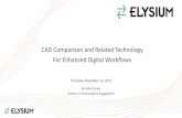 CAD Comparison and Related Technology For Enhanced Digital ... · CAD Comparison and Related Technology. For Enhanced Digital Workflows. ... – Reverse Engineering / Point Cloud