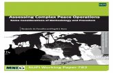 Assessing Complex Peace Operations - ETH Z Carvalho-Aune.pdf · Assessing Complex Peace Operations ... Network Capabilities and Information ... 1 The annual cost of UN peacekeeping
