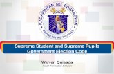 Supreme Student and Supreme Pupils Government … · Constitution, the Mission-Vision Statement, and Core Values of the Department of Education Policies ... SPG/SSG COMELEC Standard