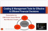 Costing & Management Tools for Management for better... · Costing & Management Tools for Effective