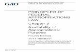 GAO-17-797SP, PRINCIPLES OF FEDERAL ... of the General Counsel PRINCIPLES OF FEDERAL APPROPRIATIONS LAW Chapter 3 Availability of Appropriations: Purpose Fourth Edition 2017 Revision