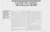 N Common Sense About Teaching Thinking Skills - ASCDshop.ascd.org/ASCD/pdf/journals/ed_lead/el_198311_beyer.pdf · Common Sense About Teaching Thinking Skills ... analysis, application,
