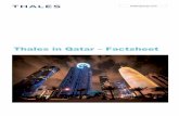 Thales in Qatar Factsheet - Thales .Thales in Qatar – Factsheet 2 V. 14 ... integrated solution